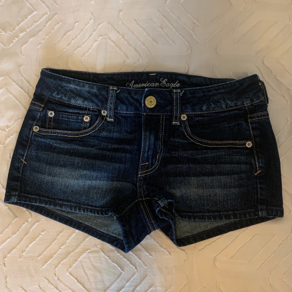 American Eagle dark wash jean shorts